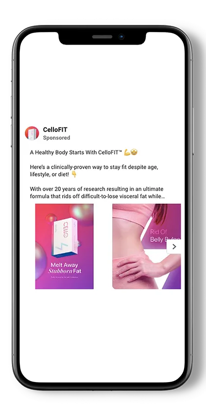 Cloaking Ad of Weight Loss product