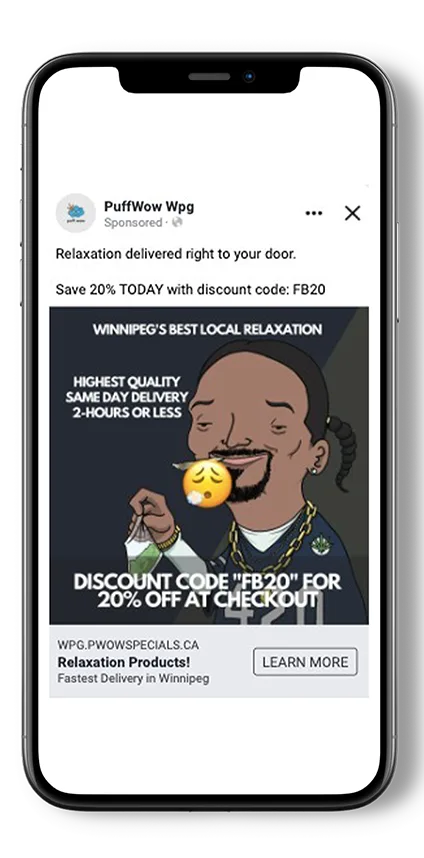 Cloaking Ad for Relaxation Product